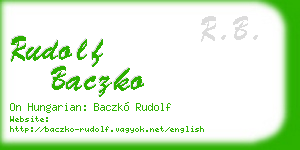 rudolf baczko business card